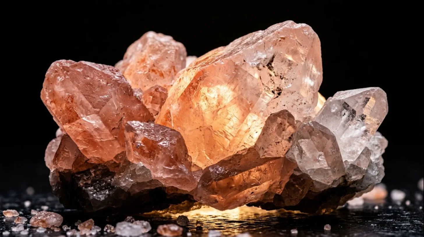 Raw Himalayan pink salt crystals