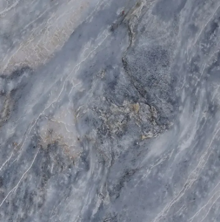 Sardinia Glacier Vein marble sample, close up